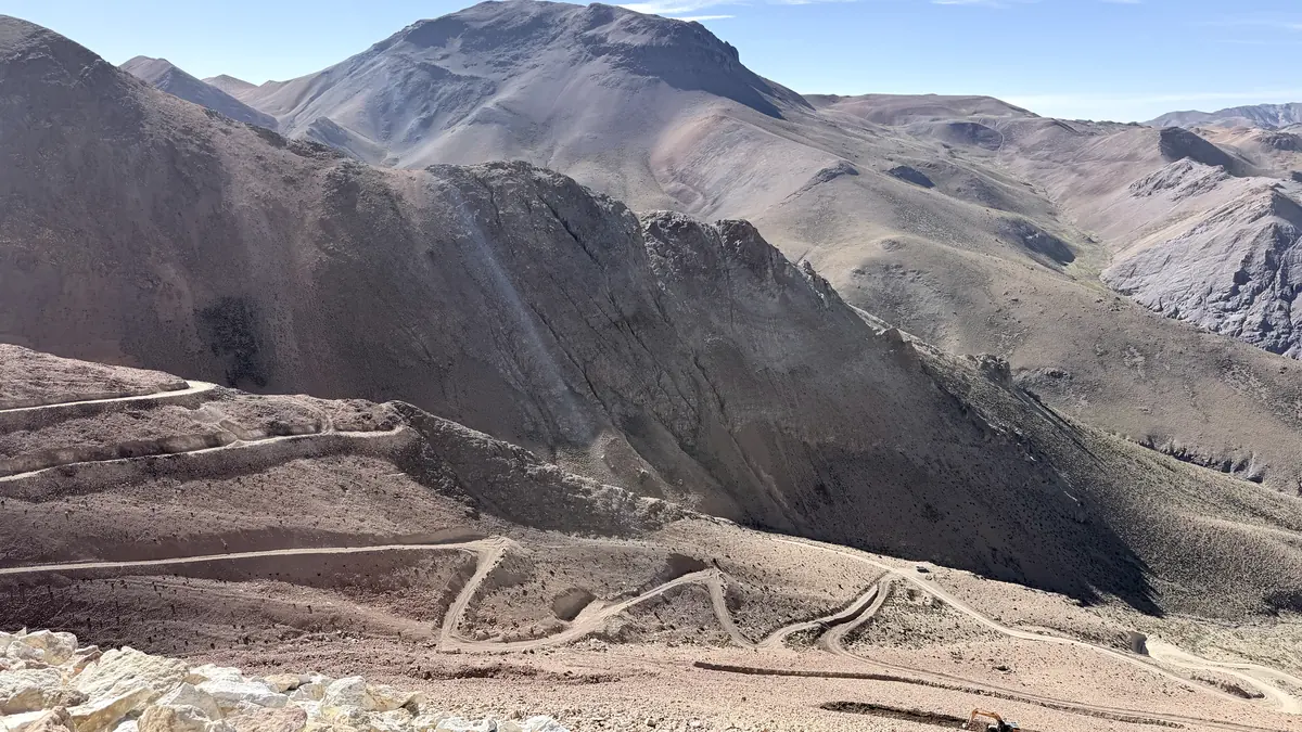 Mining district in the Bolivian Andes