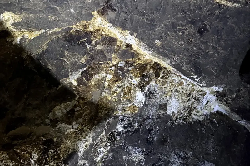 Underground exposure of mineralisation